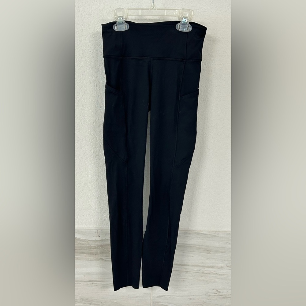 lululemon athletica Black High-Waist Leggings with Side Pockets